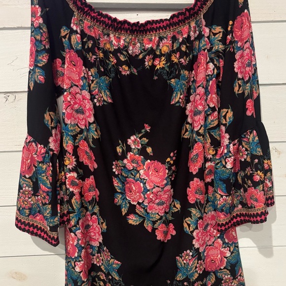 Flying Tomato Floral Black and Pink Women's Dress in size Small - Picture 3 of 15